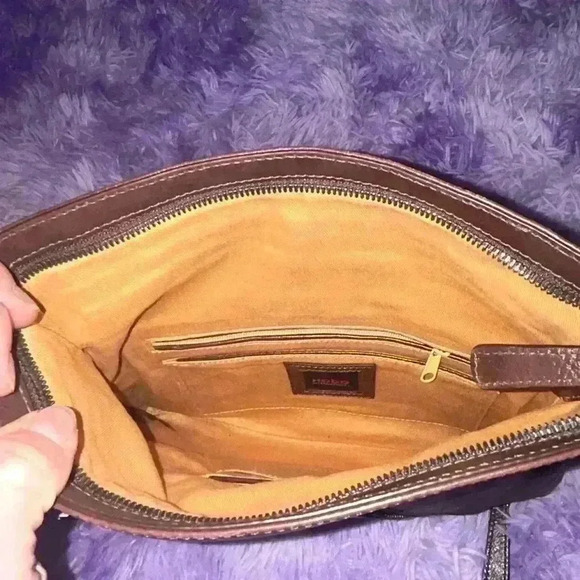 Hobo‎ International Brown Leather Fold Over Clutch/ Wristlet - Picture 7 of 11